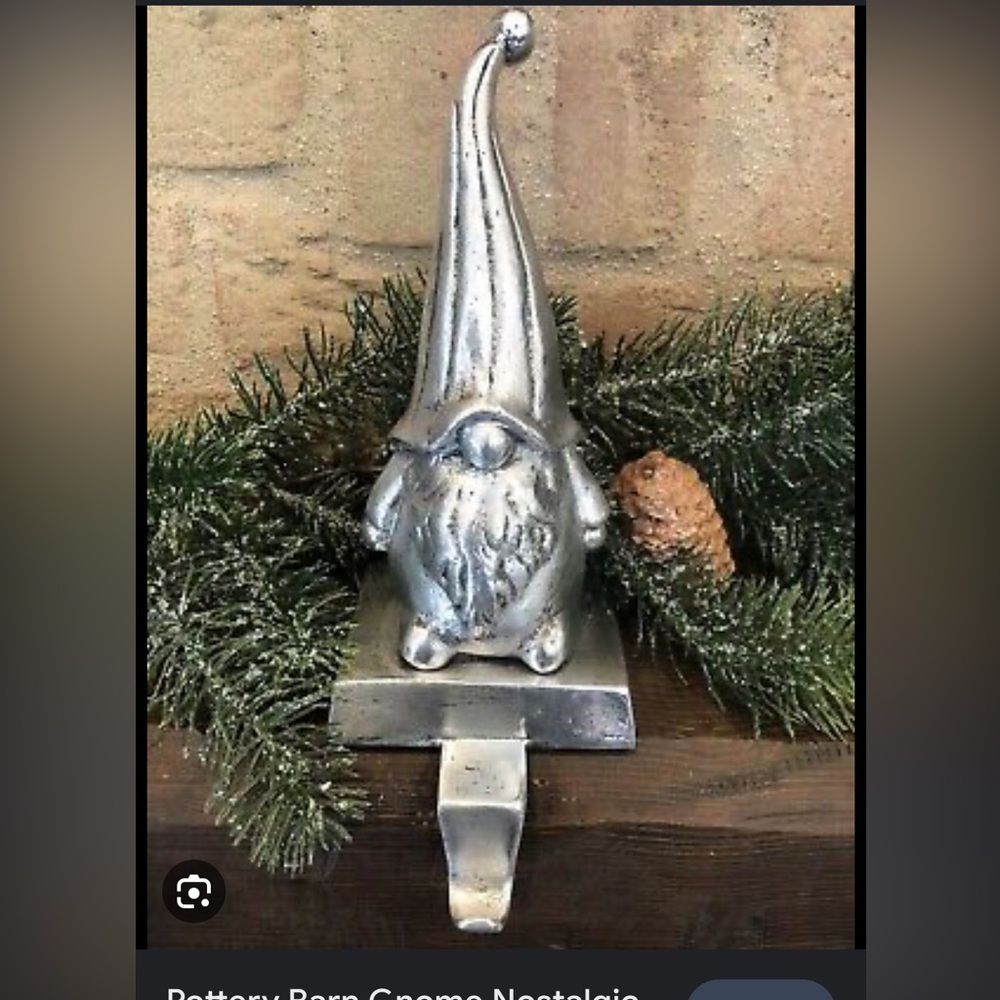 Pottery barn stocking holder gnome